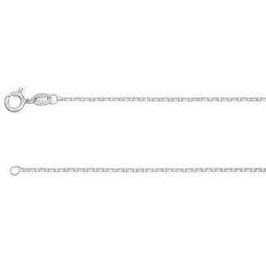 Cooksongold Sterling Silver 1.5mm Diamond Cut Trace 28"/71cm Unhallmarked , 100% Recycled Silver Cooksongold Sterling Silver 1.5mm Diamond Cut Trace 28"/71cm Unhallmarked , 100% Recycled Silver