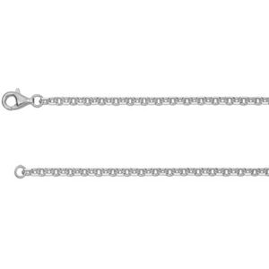 Cooksongold Sterling Silver 2.3mm Diamond Cut Square Belcher 18"/45cm Unhallmarked 100% Recycled Silver Cooksongold Sterling Silver 2.3mm Diamond Cut Square Belcher 18"/45cm Unhallmarked 100% Recycled Silver