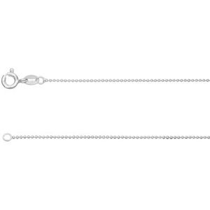 Cooksongold Sterling Silver 1.0mm Ball Chain 16"/40cm Unhallmarked 100% Recycled Silver Cooksongold Sterling Silver 1.0mm Ball Chain 16"/40cm Unhallmarked 100% Recycled Silver
