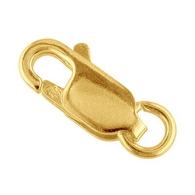 Cooksongold 18ct Yellow Gold 12mm Oval Lobster Trigger And Jump Ring Cooksongold 18ct Yellow Gold 12mm Oval Lobster Trigger And Jump Ring