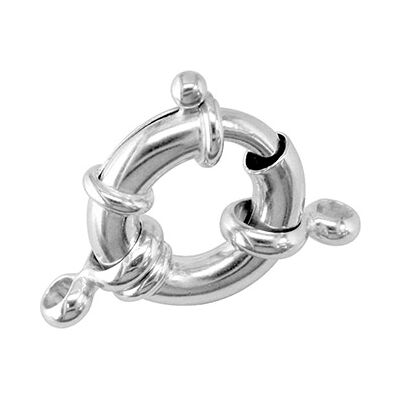 Cooksongold Sterling Silver Jumbo Bolt Ring 15mm, V8, 2 Moveable Double Rings And 2 Jump Rings, Stamped `stg 925` Cooksongold Sterling Silver Jumbo Bolt Ring 15mm, V8, 2 Moveable Double Rings And 2 Jump Rings, Stamped `stg 925`