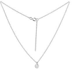 Cooksongold Sterling Silver Anklet With Disc Charm Drop