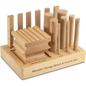 Cooksongold Wooden Swage Block And 14 Shaping Punches Cooksongold Wooden Swage Block And 14 Shaping Punches