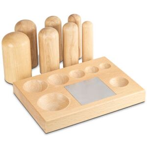 Cooksongold Wooden Dapping Block And 7 Shaping Punches With Steel Plate Cooksongold Wooden Dapping Block And 7 Shaping Punches With Steel Plate