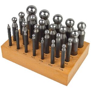 Cooksongold Set Of 24 Steel Doming Punches, Value Range Cooksongold Set Of 24 Steel Doming Punches, Value Range