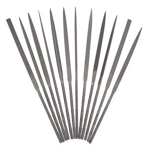Vallorbe Needle File, Set Of 12, 160mm/6", Cut 2 - Medium Grade Vallorbe Needle File, Set Of 12, 160mm/6", Cut 2 - Medium Grade