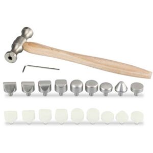 Cooksongold Planishing Hammer With 9 Steel And 9 Delrin Heads Cooksongold Planishing Hammer With 9 Steel And 9 Delrin Heads