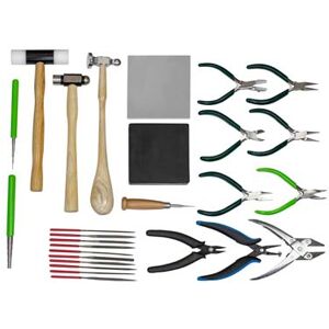 Cooksongold Starter Jewellers Bench Kit, Planishing And Forming, 17 Pieces Cooksongold Starter Jewellers Bench Kit, Planishing And Forming, 17 Pieces