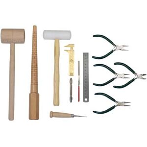 Cooksongold Starter Jewellers Bench Kit, Measuring And Forming, 12 Pieces Cooksongold Starter Jewellers Bench Kit, Measuring And Forming, 12 Pieces