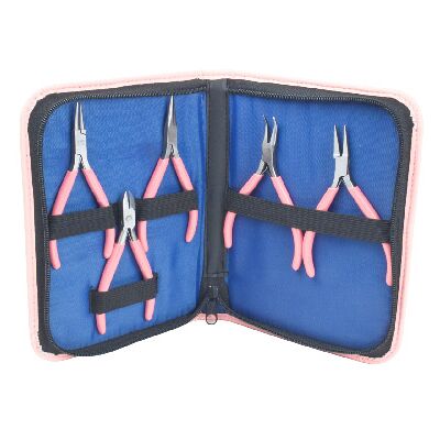 Jewel Tool Pliers Kit In Pink Wallet Jewel Tool Pliers Kit In Pink Wallet