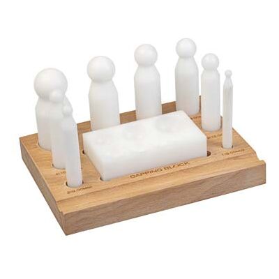 Cooksongold Super Nylon Doming Punches And Dapping Block Set Cooksongold Super Nylon Doming Punches And Dapping Block Set