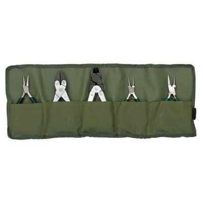 Cooksongold Jewellers Starter Pliers Kit In Protective Canvas Storage Wrap, 5 X Assorted Pliers Cooksongold Jewellers Starter Pliers Kit In Protective Canvas Storage Wrap, 5 X Assorted Pliers
