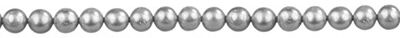Cooksongold Cultured Pearls Fresh Water, 6-6.5mm, Silver Grey, Potato Round, 16"/40cm