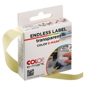 COLOP e-mark go Endless Transparent Label, 14mm X 8m COLOP e-mark go Endless Transparent Label, 14mm X 8m