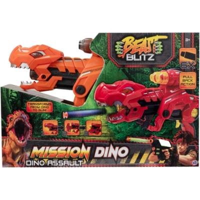 Beast Blitz Dino Assault Dart Gun – 6 Darts Beast Blitz Dino Assault Dart Gun – 6 Darts