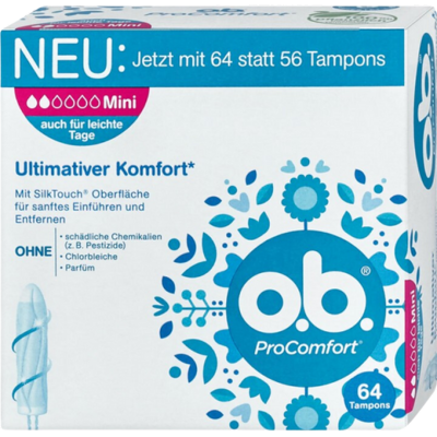 O.B ProComfort Mini Tampons - Dynamic Fit Technology, SilkTouch Surface O.B ProComfort Mini Tampons - Dynamic Fit Technology, SilkTouch Surface