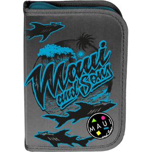 Paso Maui & Sons Pencil Case with Sharks and Palm Trees - 23 Pieces Paso Maui & Sons Pencil Case with Sharks and Palm Trees - 23 Pieces