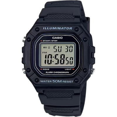 Casio W-218H-1AVDF Illuminator Digital Sports Watch - Black Casio W-218H-1AVDF Illuminator Digital Sports Watch - Black