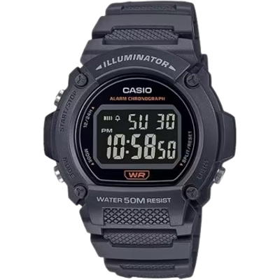 Casio W-219H-8BVDF Timeless Collection Illuminator Digital Sports Watch - Black Casio W-219H-8BVDF Timeless Collection Illuminator Digital Sports Watch - Black