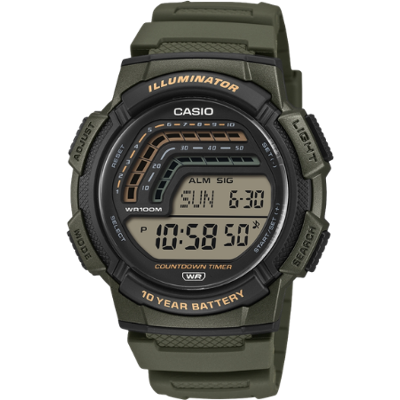 Casio WS-1800-3AVEF Digital Sports Watch - Green Casio WS-1800-3AVEF Digital Sports Watch - Green
