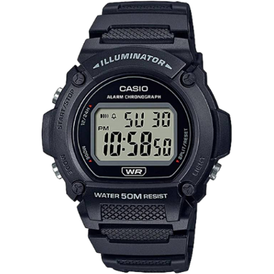 Casio W-219H-1AVDF Illuminator Digital Sports Watch - Black Casio W-219H-1AVDF Illuminator Digital Sports Watch - Black
