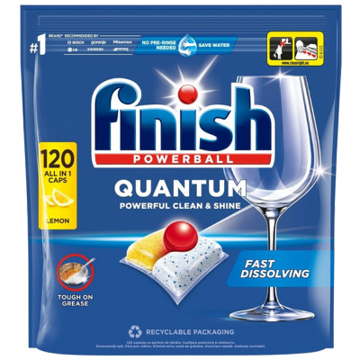 Finish Lemon Dishwasher Capsules - Effective Cleaning - 1248g Finish Lemon Dishwasher Capsules - Effective Cleaning - 1248g