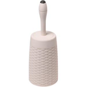 Addis Faux Rattan Toilet Brush - Off White Addis Faux Rattan Toilet Brush - Off White