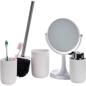 Berilo Bath Set 4 Pieces White Berilo Bath Set 4 Pieces White