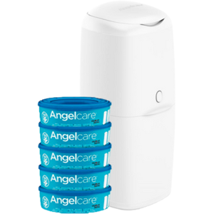Angelcare nappy pail & 5 refill cassettes Angelcare nappy pail & 5 refill cassettes