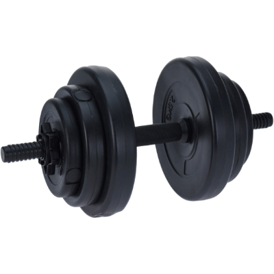 ECD Germany 10kg Dumbbell Set - Adjustable, Plastic Coated, Sand Filled ECD Germany 10kg Dumbbell Set - Adjustable, Plastic Coated, Sand Filled