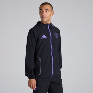 adidas Manchester United Tiro 25 Competition Vis Tech Travel Jacket - Black - Jacket adidas Manchester United Tiro 25 Competition Vis Tech Travel Jacket - Black - Jacket