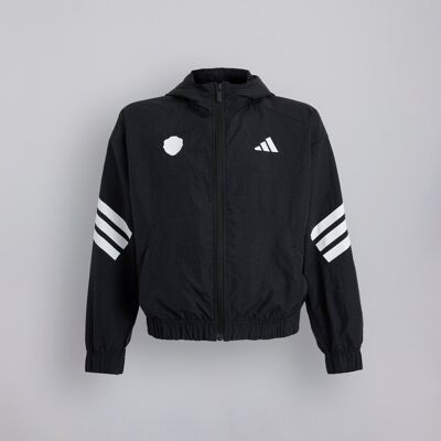 ADIDAS - J FI WV TOP - Black-White - 164 - Hooded Sweatshirt ADIDAS - J FI WV TOP - Black-White - 164 - Hooded Sweatshirt