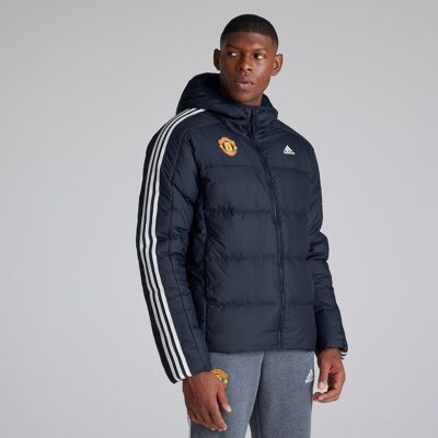 adidas - Essentials Midweight Down Hooded Jacket - Blue - Jacket adidas - Essentials Midweight Down Hooded Jacket - Blue - Jacket