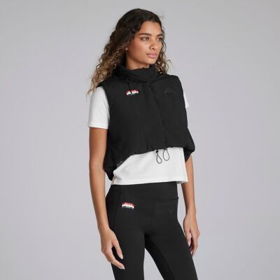 Manchester United x adidas Womens City Escape Cropped Gilet Black 2XS Manchester United x adidas Womens City Escape Cropped Gilet Black 2XS
