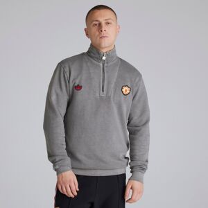 Manchester United x adidas Terrace Icons Quarter Zip Top Washed Black XS Manchester United x adidas Terrace Icons Quarter Zip Top Washed Black XS