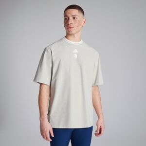 Manchester United x adidas Golf Beyond Mock Polo Shirt Beige M Manchester United x adidas Golf Beyond Mock Polo Shirt Beige M