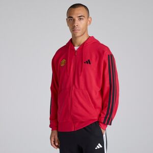 Manchester United x adidas Essentials 3-Stripes Full-Zip Hoodie Red 2XL Manchester United x adidas Essentials 3-Stripes Full-Zip Hoodie Red 2XL