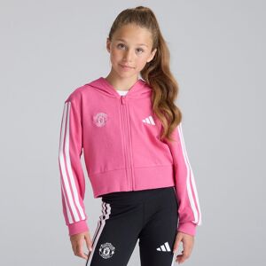 Manchester United x adidas Kids Essentials 3-Stripes Full-Zip Hoodie Pink 13-14Y Manchester United x adidas Kids Essentials 3-Stripes Full-Zip Hoodie Pink 13-14Y