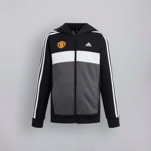 Manchester United x adidas Kids Tiberio 3-Stripes Colourblock Fleece Tracksuit Black/Grey 11-12Y Manchester United x adidas Kids Tiberio 3-Stripes Colourblock Fleece Tracksuit Black/Grey 11-12Y