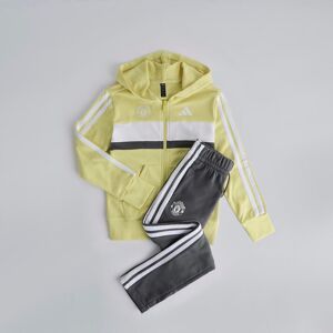 Manchester United x adidas Kids Essentials Tiberio 3-Stripes French Terry Tracksuit Yellow/Grey 9-10Y Manchester United x adidas Kids Essentials Tiberio 3-Stripes French Terry Tracksuit Yellow/Grey 9-10Y