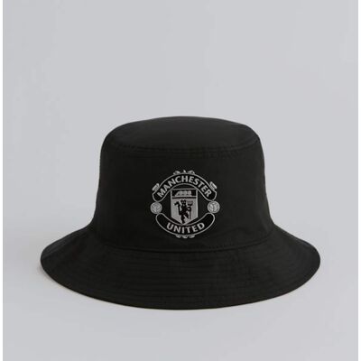 Manchester United x New Era Reflective Crest Bucket Hat Black M Manchester United x New Era Reflective Crest Bucket Hat Black M