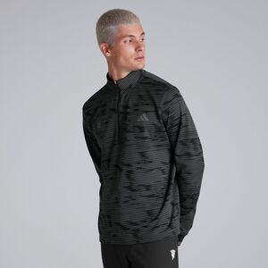 Manchester United x adidas Mens Golf Ultimate365 Linear Stripe 1/4 Zip Sweatshirt Grey M