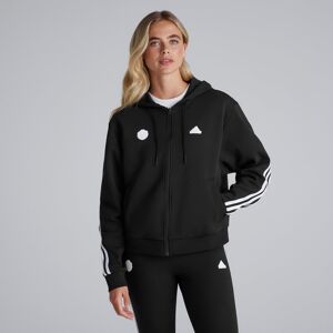 Manchester United x adidas Womens Future Icons 3-Stripes Full Zip Hoodie Black S
