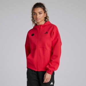Manchester United x adidas Womens Future Icons Full Zip Hoodie Red L
