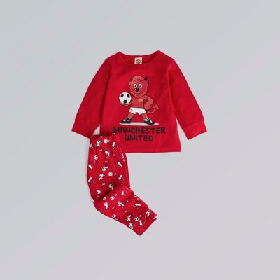 Brecrest Manchester United Baby Long Sleeve Pyjama Top & Pants Set Red 0-3M Brecrest Manchester United Baby Long Sleeve Pyjama Top & Pants Set Red 0-3M