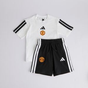 Manchester United x adidas Little Kids Essentials T-Shirt Set White/Black 4-5Y