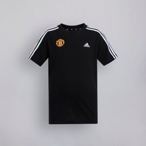 Manchester United x adidas Kids Essentials 3-Stripes Cotton T-Shirt Black 7-8Y