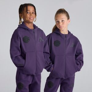 Manchester United x adidas Kids Z.N.E. Full-Zip Hoodie Purple 13-14Y