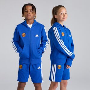 Manchester United x adidas Kids Essentials 3-Stripes Fleece Full-Zip Hoodie Blue 13-14Y Manchester United x adidas Kids Essentials 3-Stripes Fleece Full-Zip Hoodie Blue 13-14Y