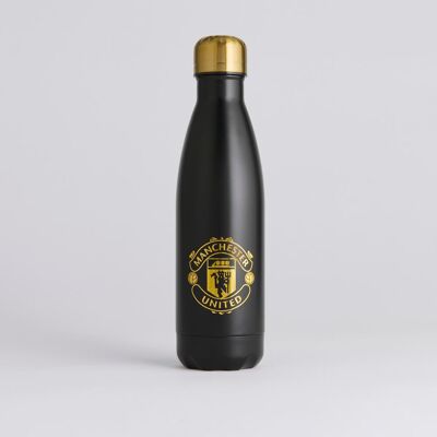 Foco Manchester United Chill Bottle Black & Gold Foco Manchester United Chill Bottle Black & Gold